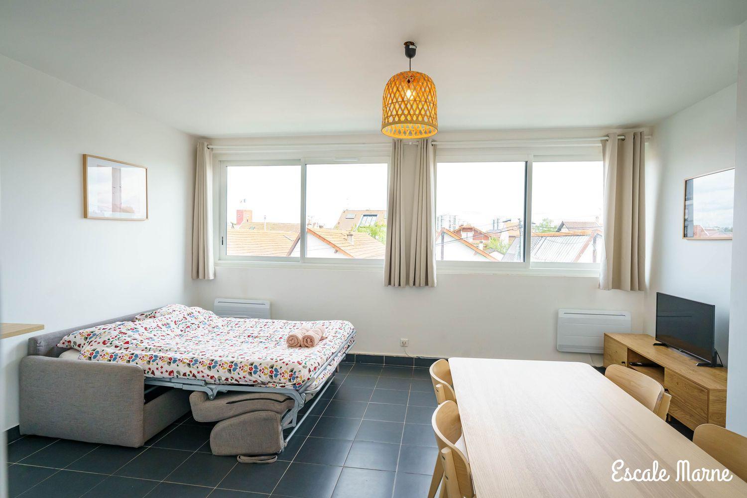 Escale-Marne Fr - 101 - Free Parking - Free Luggage Storage - All Equipped - Linen Included - Washing Machine - Luxury Eve Sleep Mattress 160X200 - 10Mn Walk Metro 8 - Rer A - Panoramic View - From 1 To 4 Guests Maisons-Alfort Exterior foto